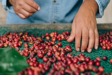 café en grano fruto